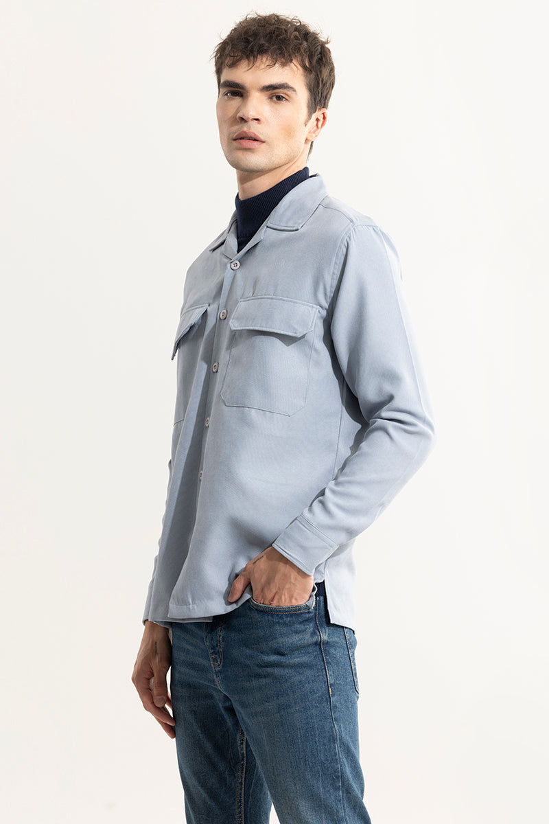 Chenille Grey Overshirt