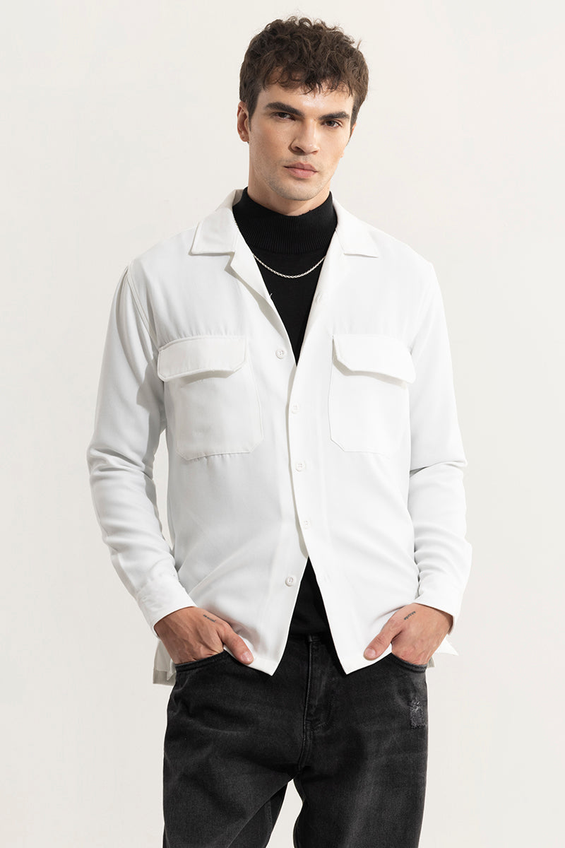 Chenille White Overshirt