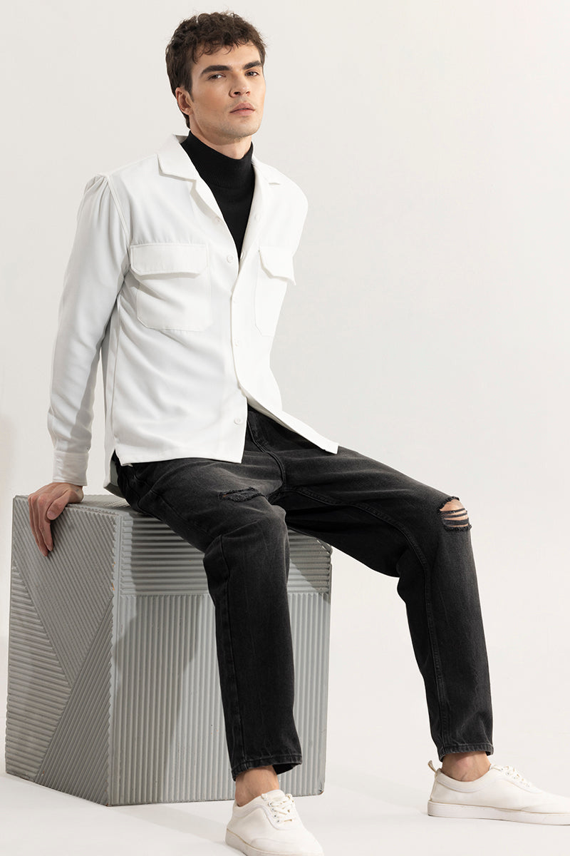 Chenille White Overshirt