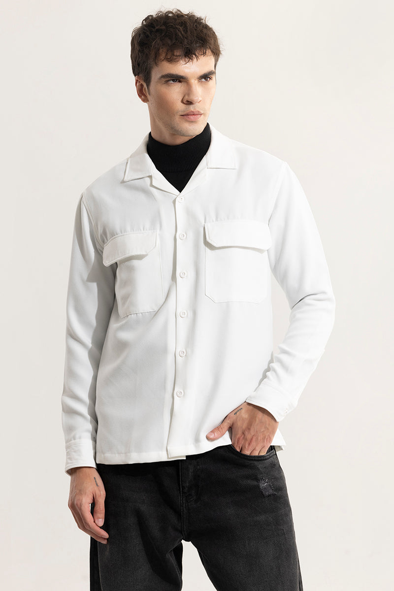 Chenille White Overshirt