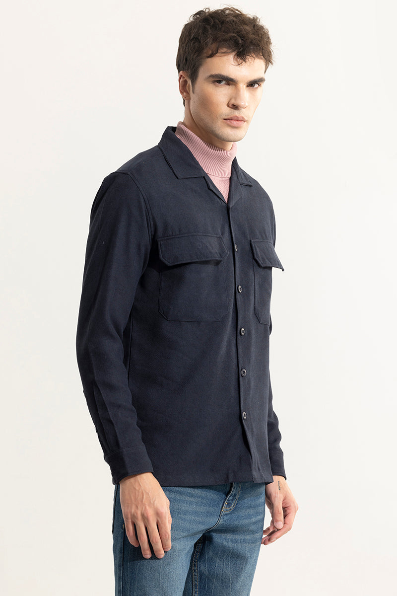 Chenille Ash Grey Overshirt