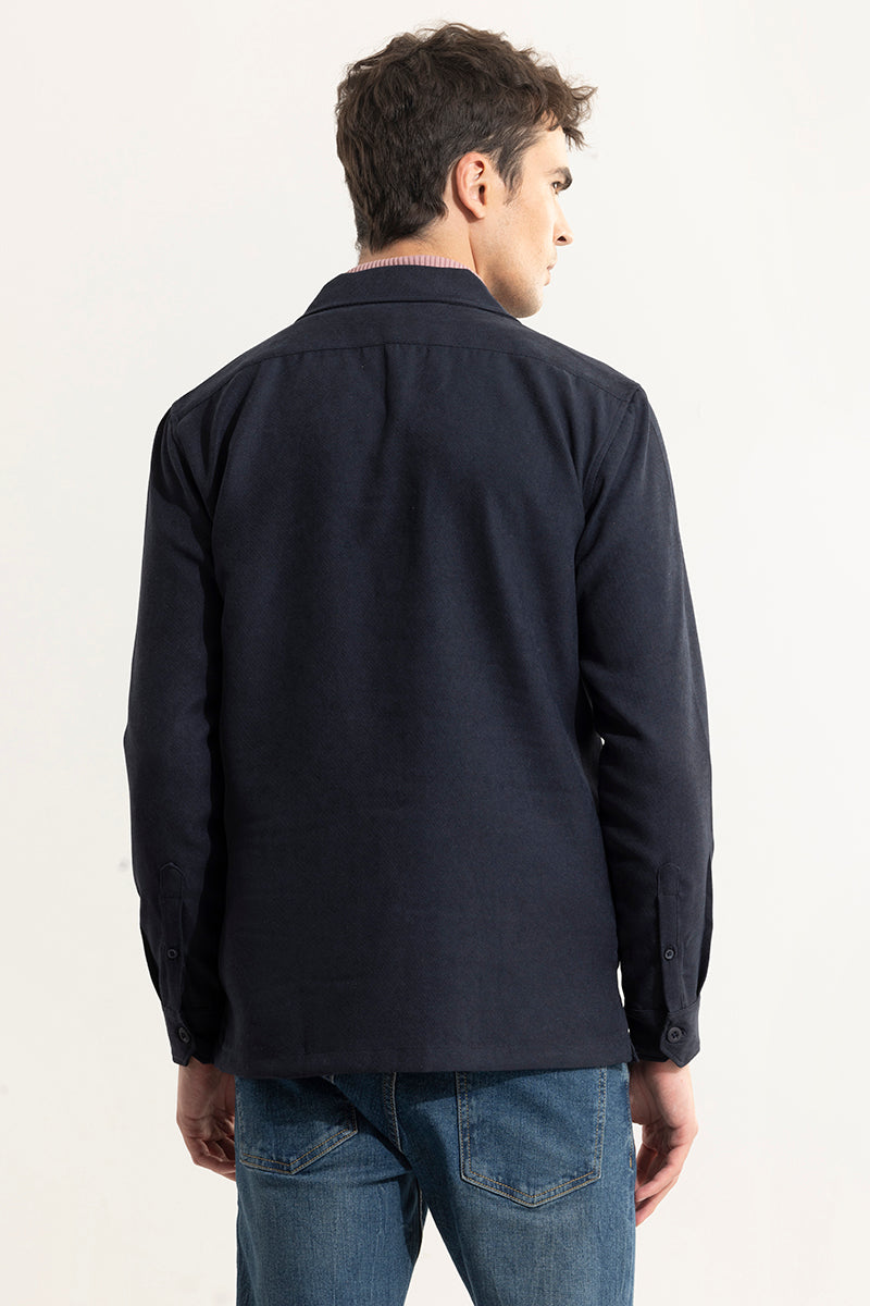 Chenille Ash Grey Overshirt