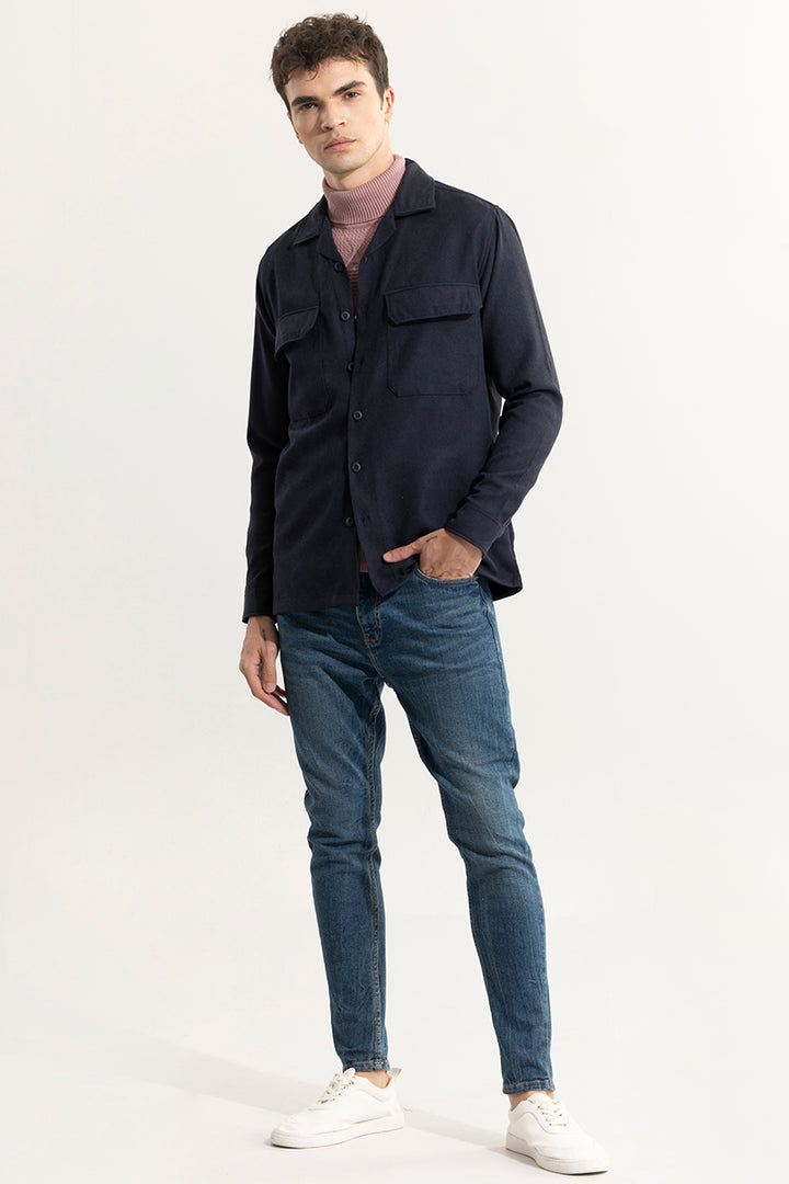 Chenille Ash Grey Overshirt