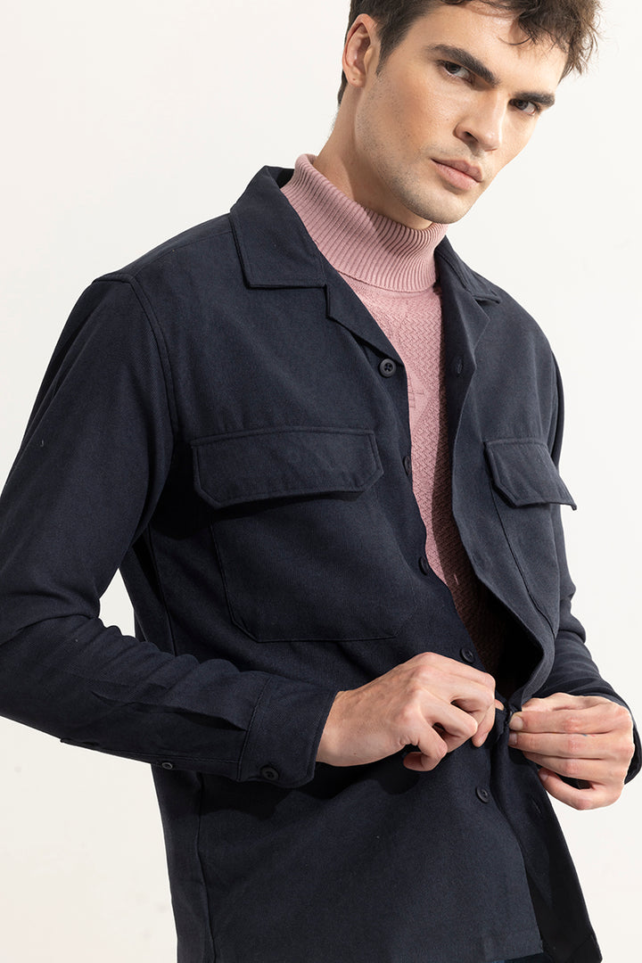 Chenille Ash Grey Overshirt