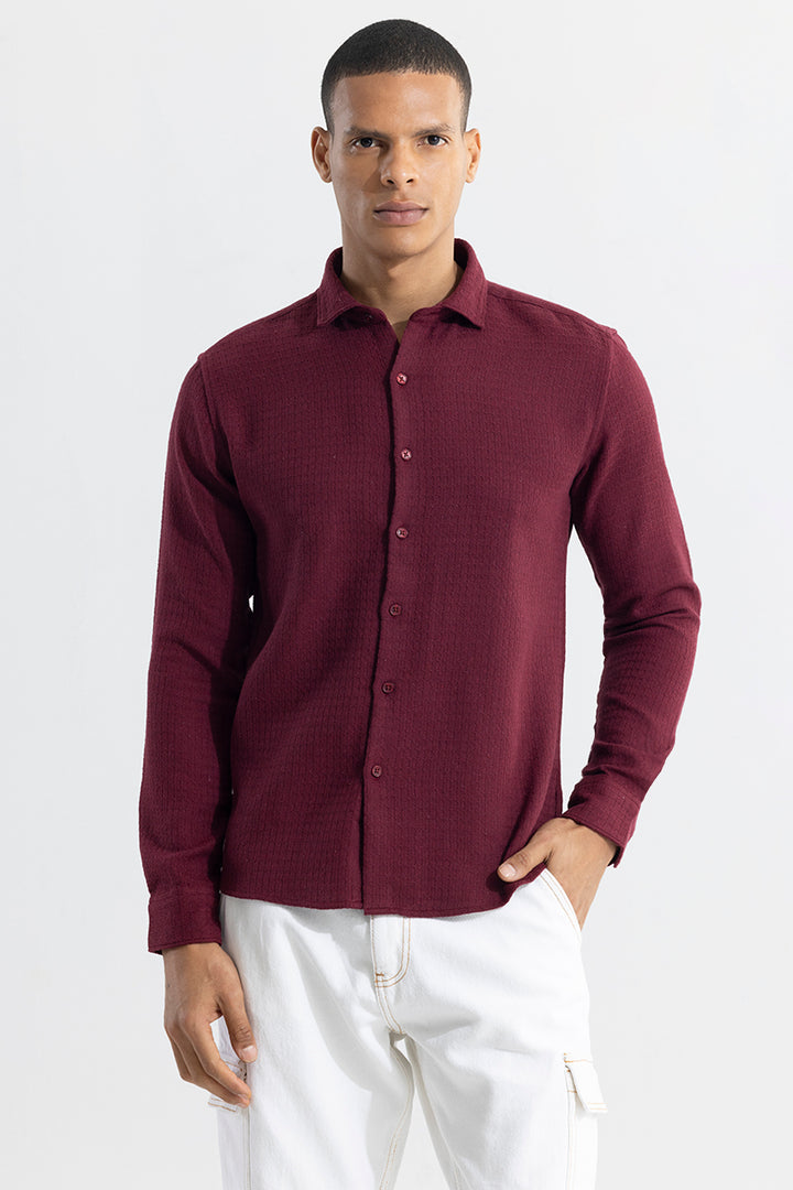 RelaxKnit Maroon Shirt