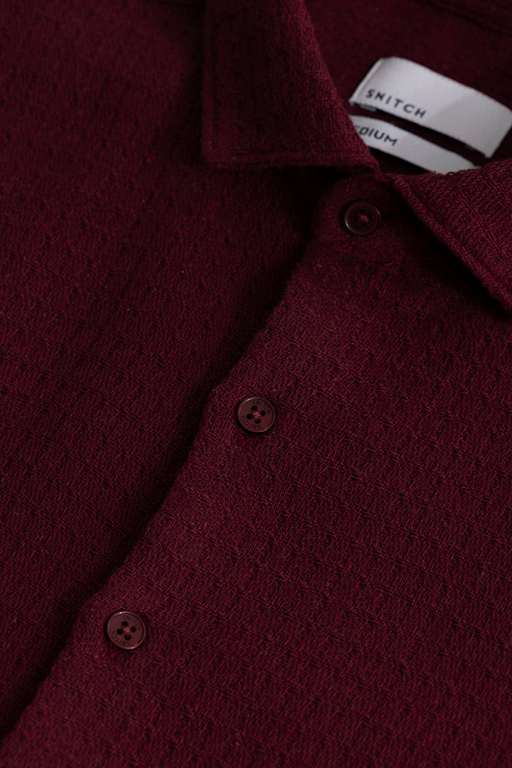 RelaxKnit Maroon Shirt