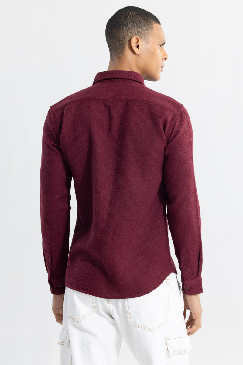 RelaxKnit Maroon Shirt