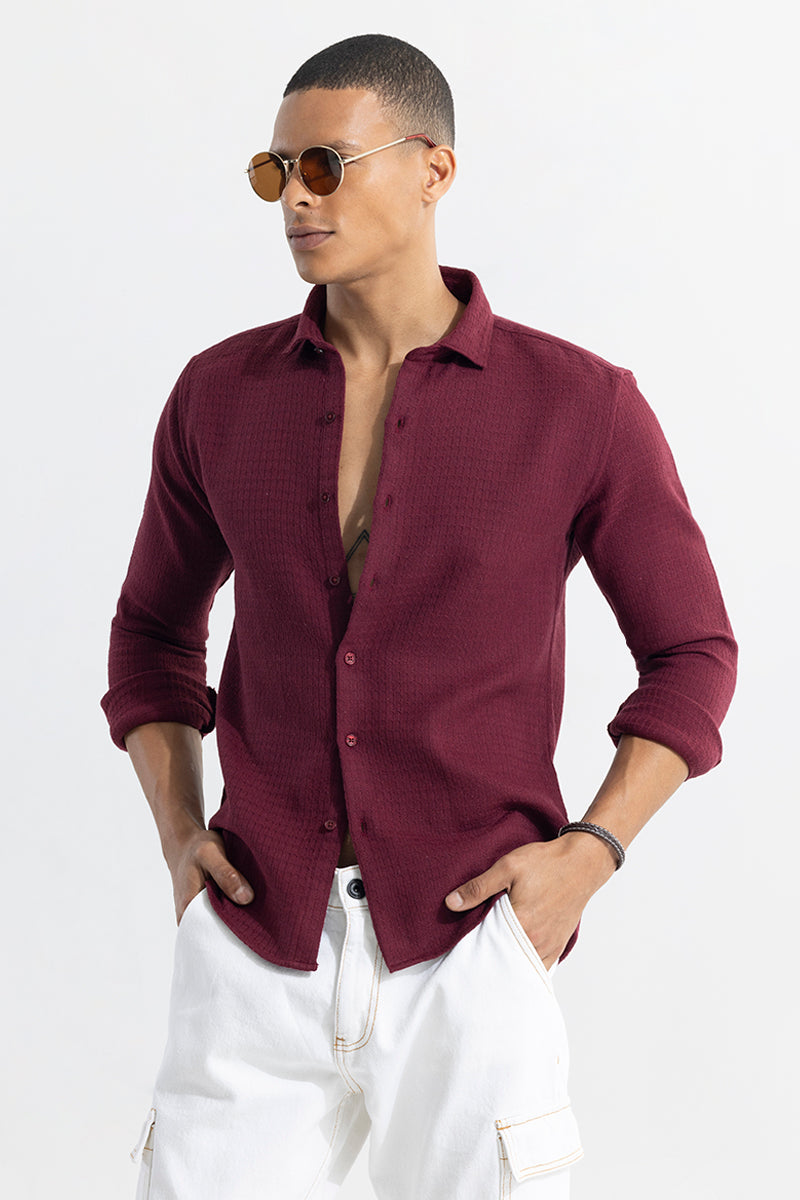 RelaxKnit Maroon Shirt