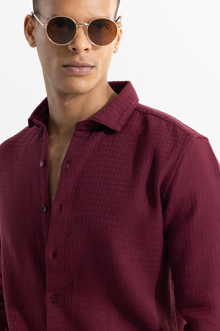 RelaxKnit Maroon Shirt