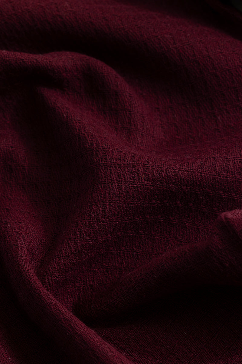 RelaxKnit Maroon Shirt