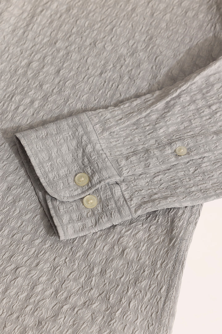 AiryCheck Grey Seer Sucker Shirt