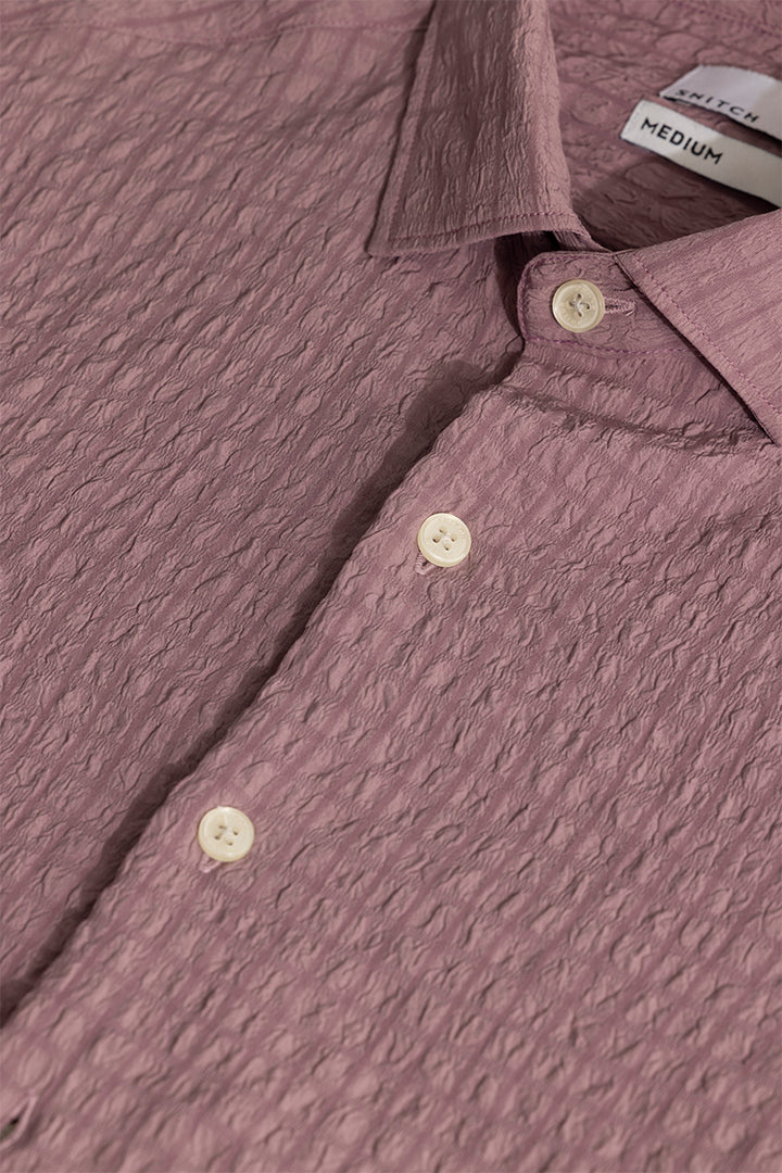 AiryCheck Mauve Seer Sucker Shirt