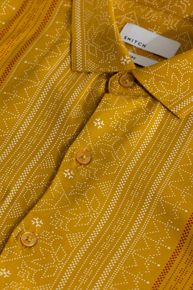 Tribal Artistry Mustard Shirt