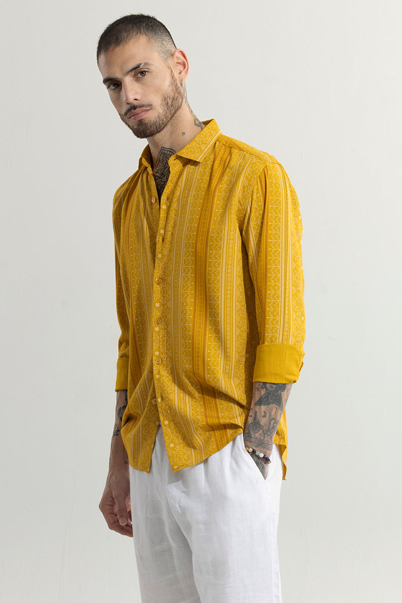 Tribal Artistry Mustard Shirt