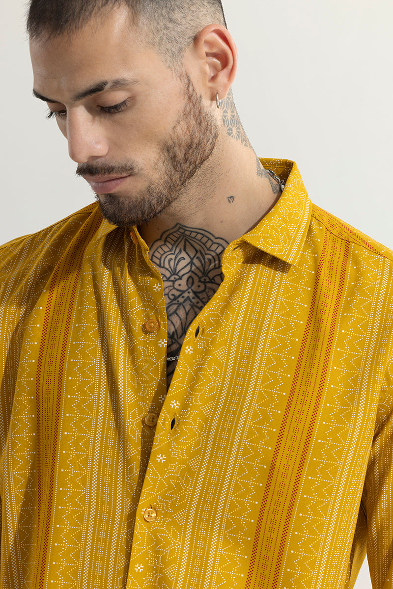 Tribal Artistry Mustard Shirt