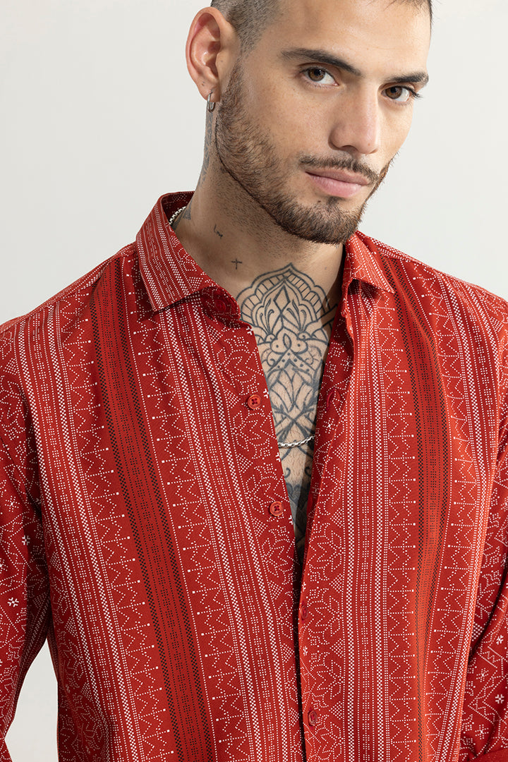 Tribal Artistry Red Shirt