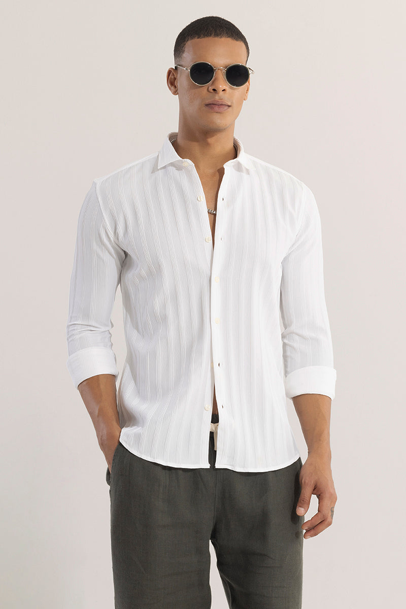 Buy Men'sQuadbar White Shirt Online | SNITCH