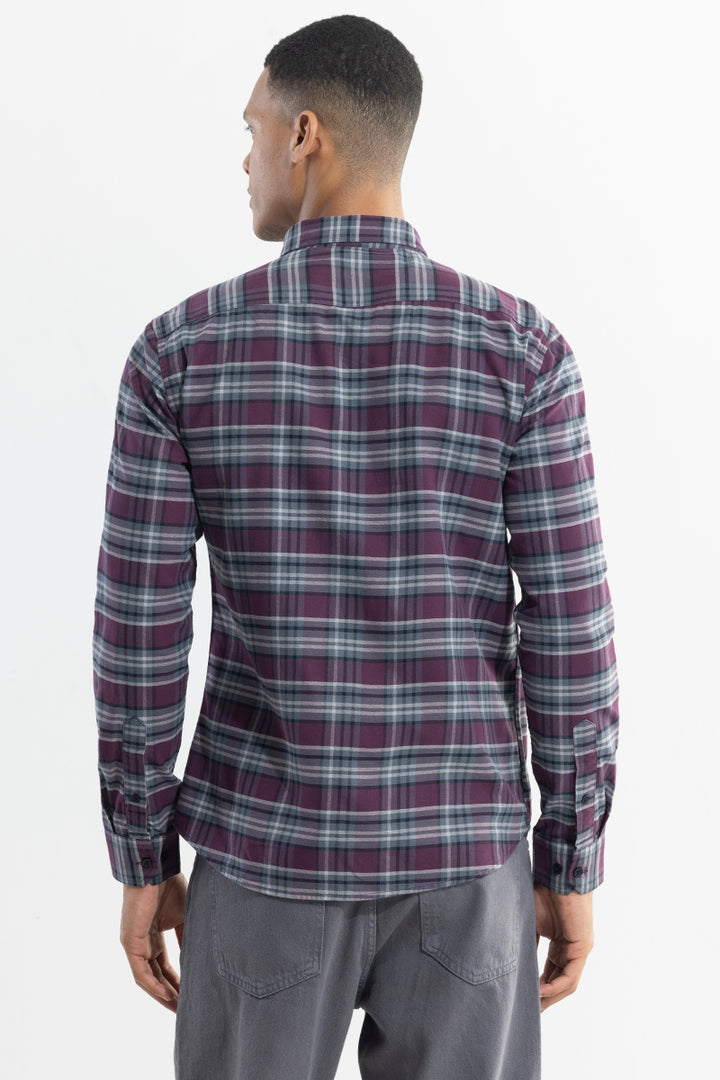 Tartan Twist Purple Checks Shirt