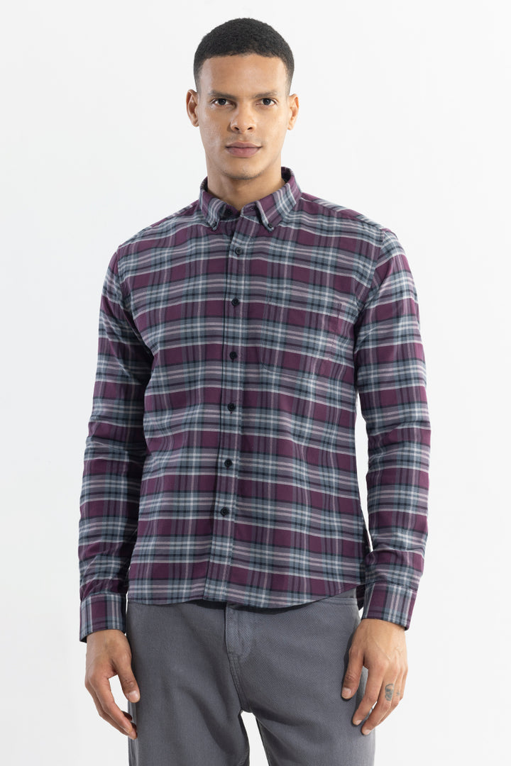 Tartan Twist Purple Checks Shirt