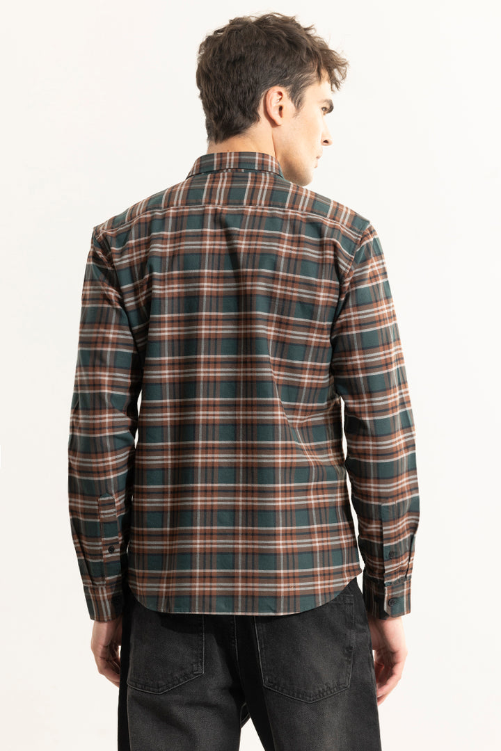 Tartan Twist Forest Green Checks Shirt