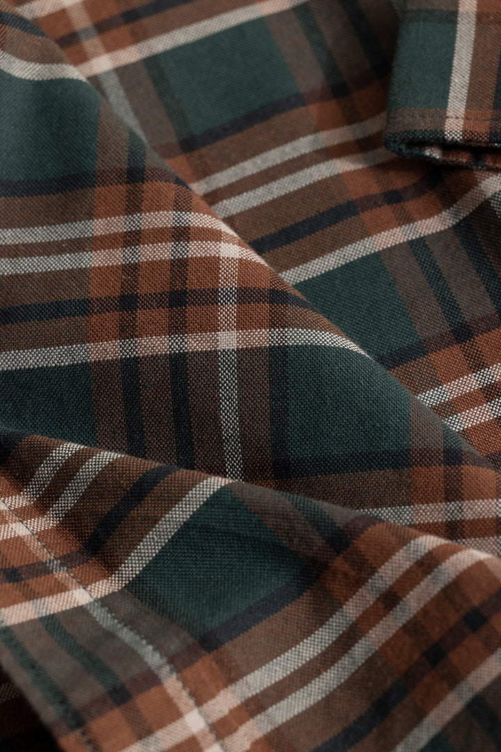 Tartan Twist Forest Green Checks Shirt