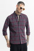 Window Twist Purple Checks Shirt