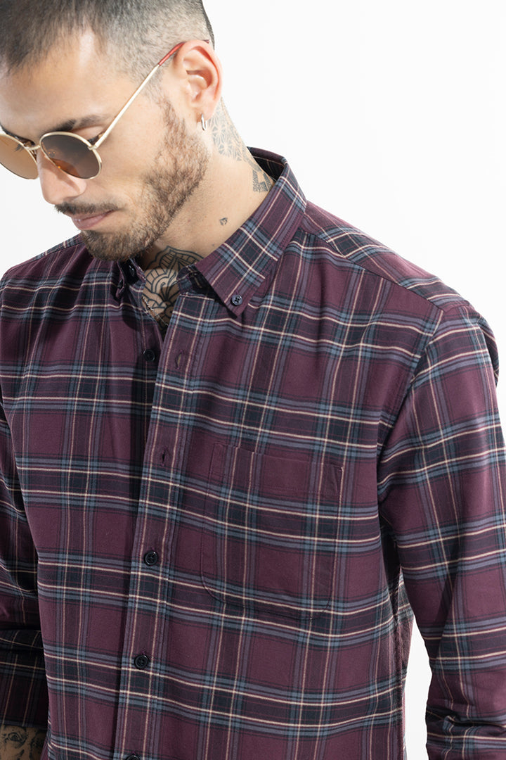 Window Twist Purple Checks Shirt