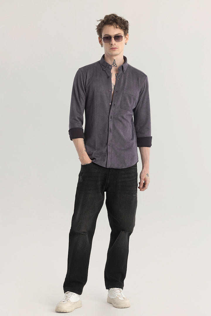 Sleek Twill Grey Shirt