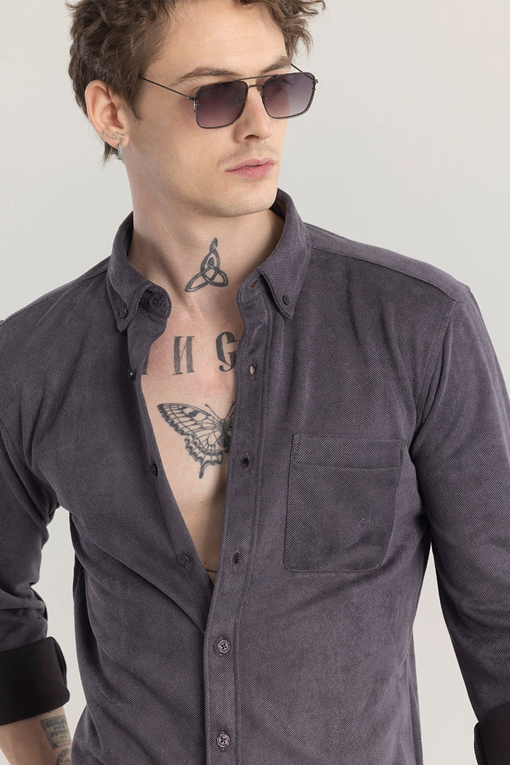 Sleek Twill Grey Shirt