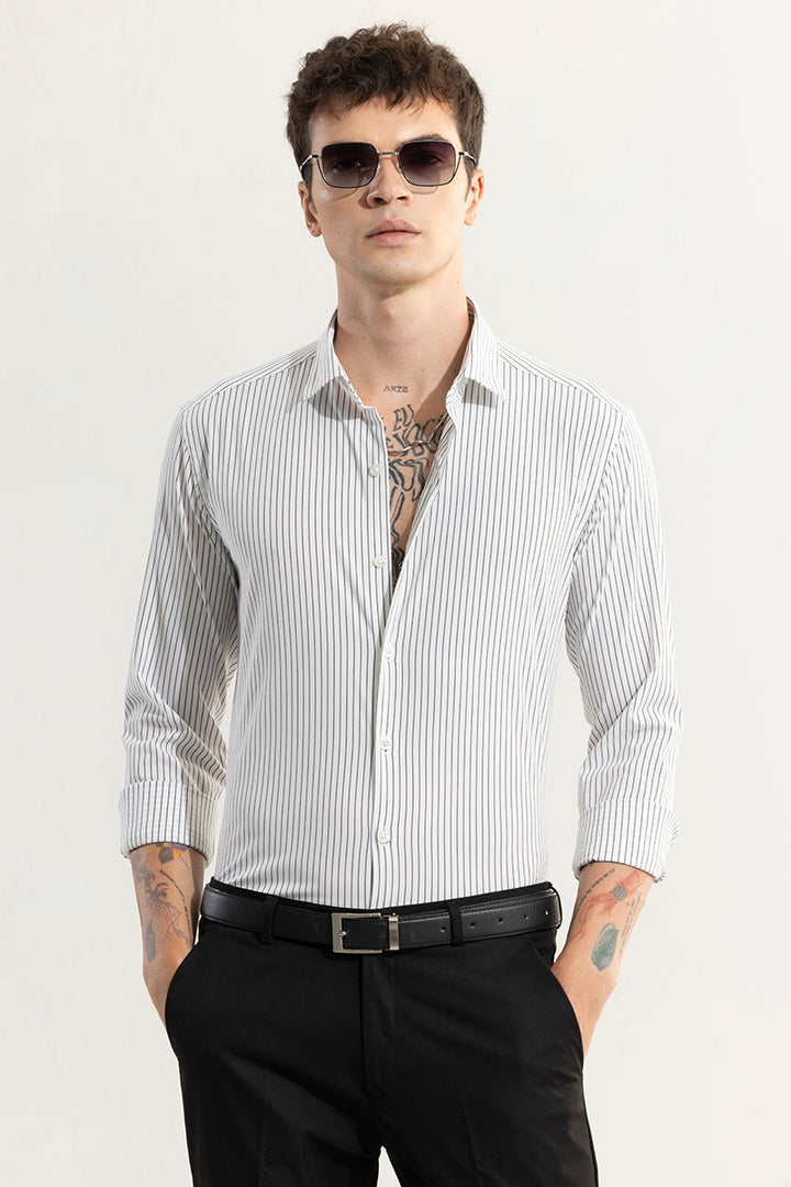 Vintage Line White Giza Cotton Shirt