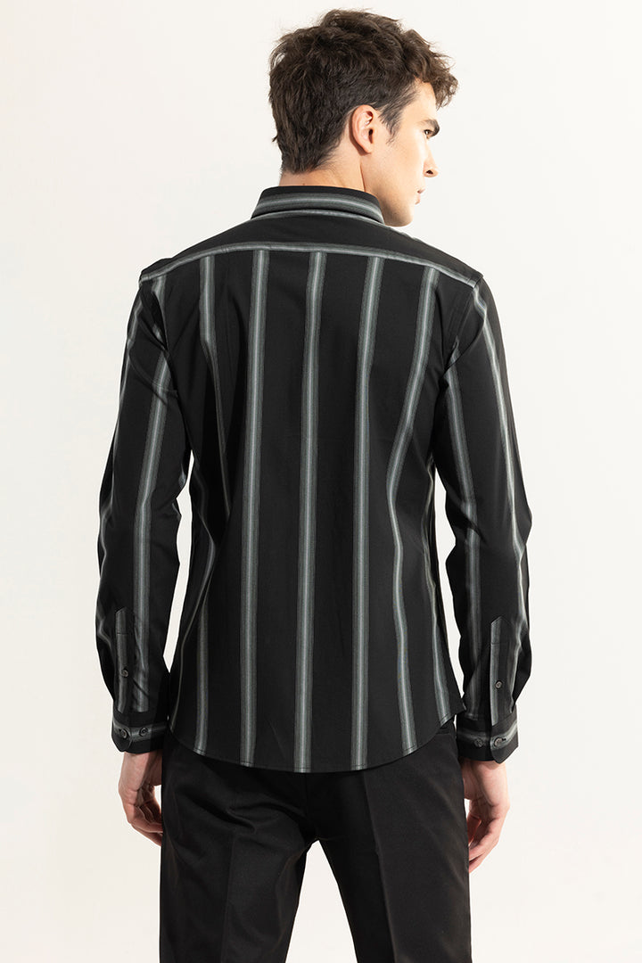 Urban Grey Stripe Black Giza Cotton Shirt