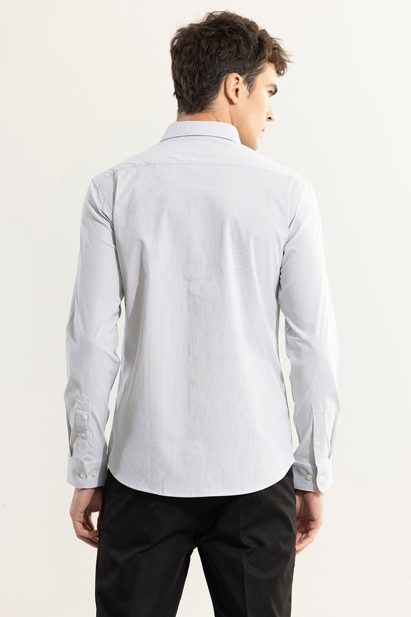 Mini Stripe Grey Giza Cotton Shirt