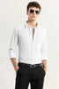 Elegant Stripe White Giza Cotton Shirt