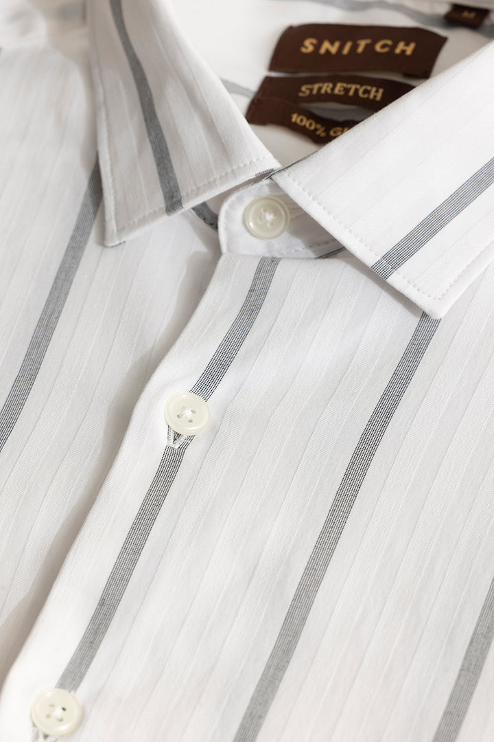 Line-Age White Giza Cotton Shirt