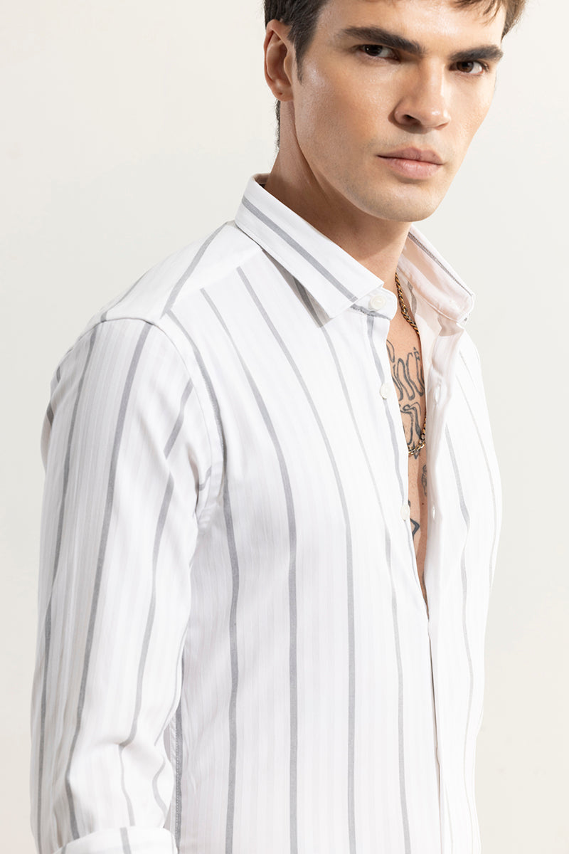 Line-Age White Giza Cotton Shirt