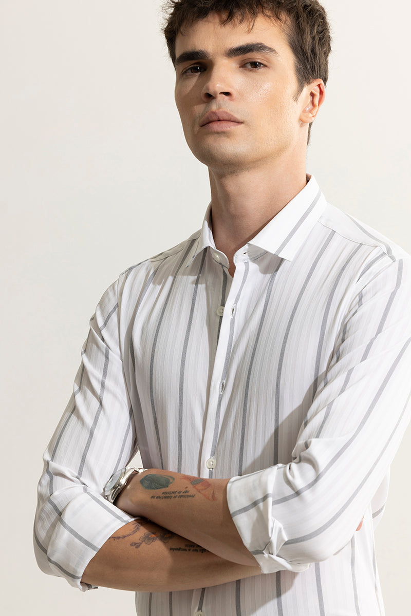 Line-Age White Giza Cotton Shirt