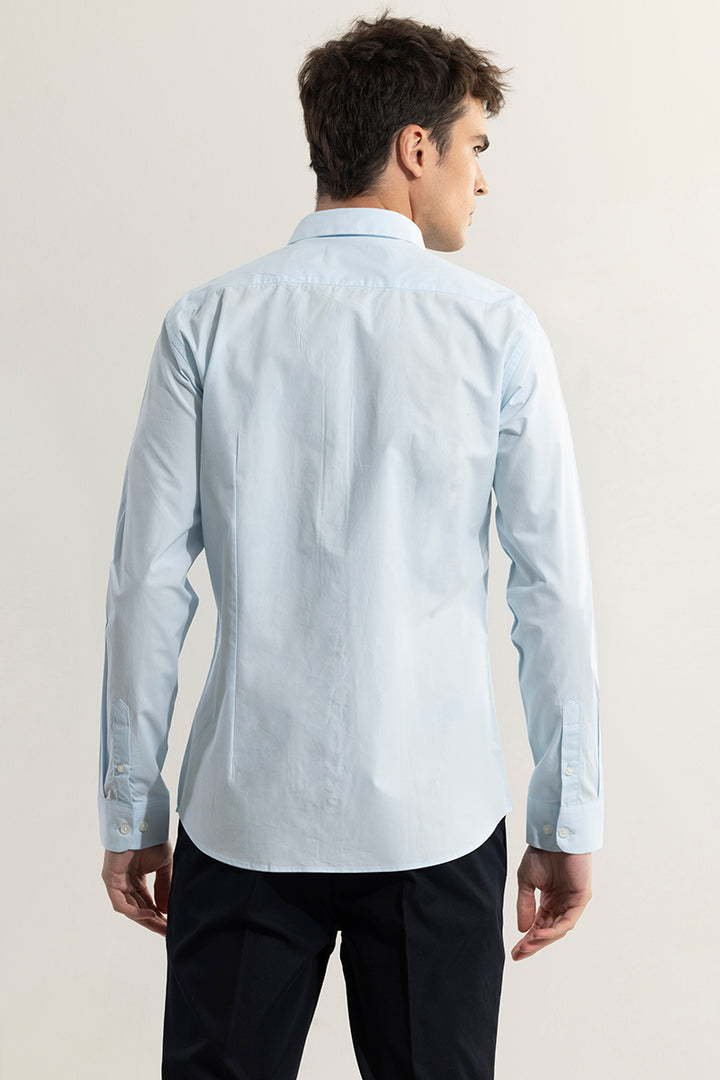 Elegant Monotone Light Blue Shirt