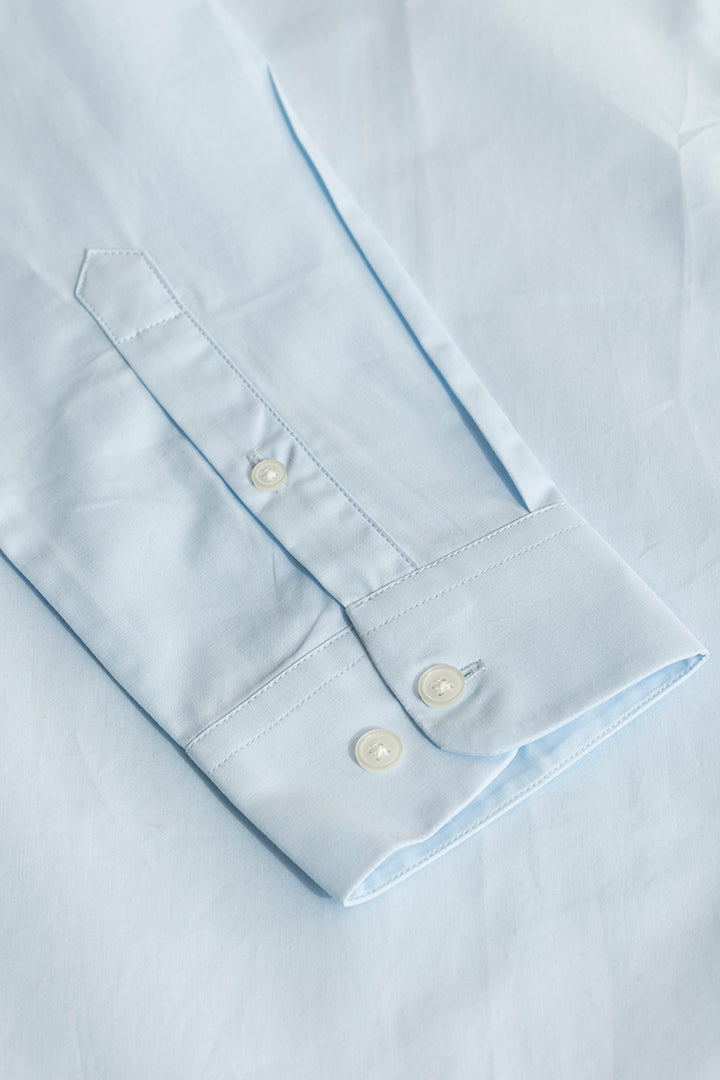 Elegant Monotone Light Blue Shirt