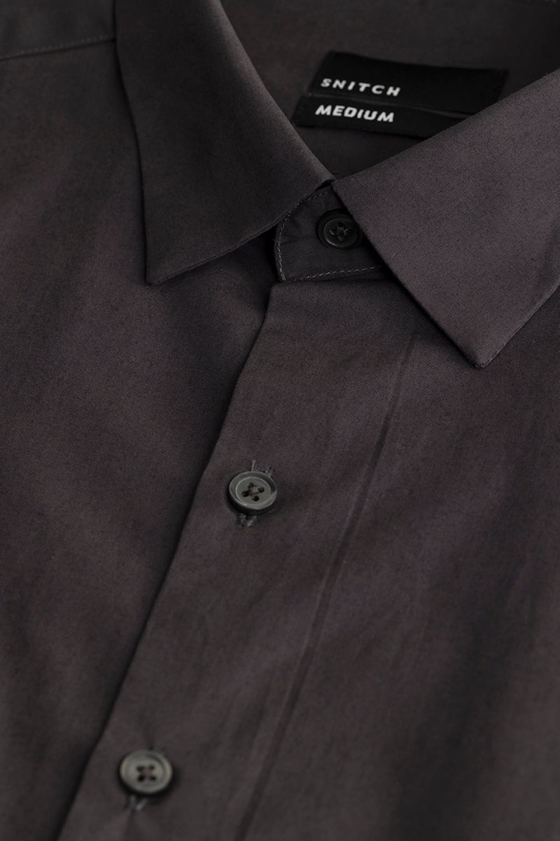 Elegant Monotone Dark Grey Shirt