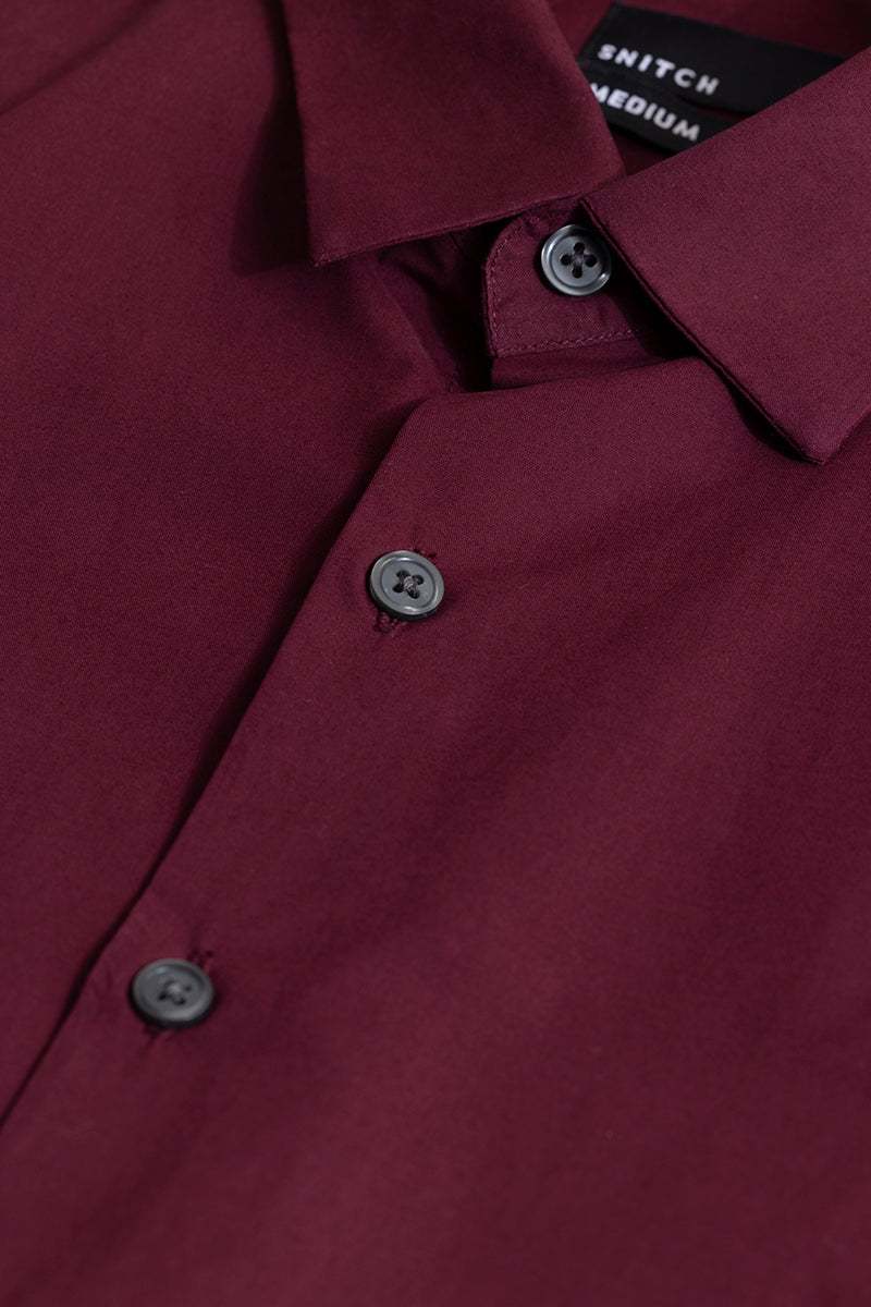 Elegant Monotone Maroon Shirt