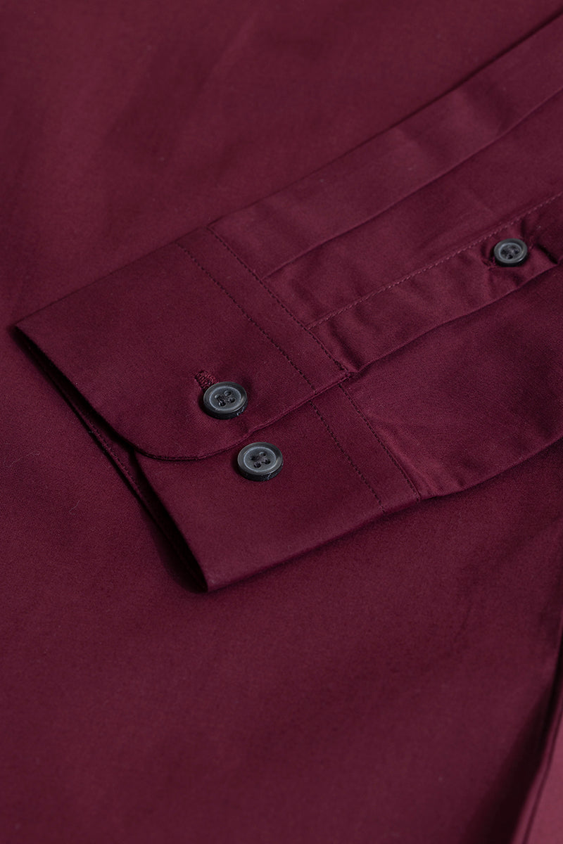 Elegant Monotone Maroon Shirt