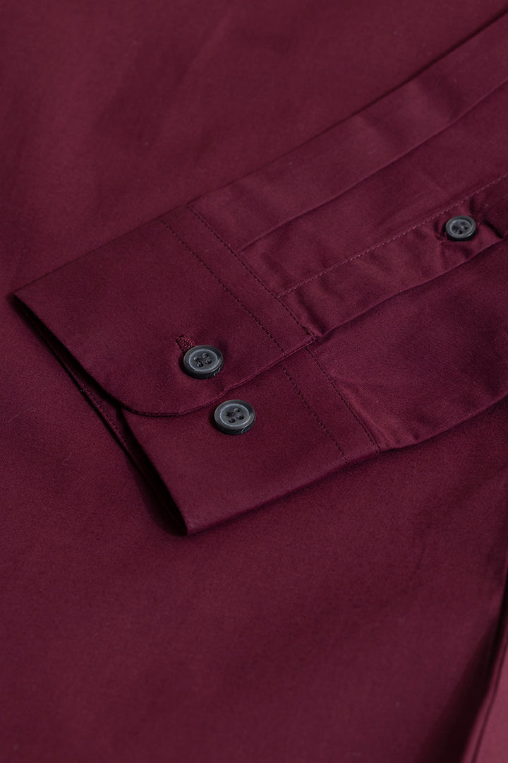 Elegant Monotone Maroon Shirt