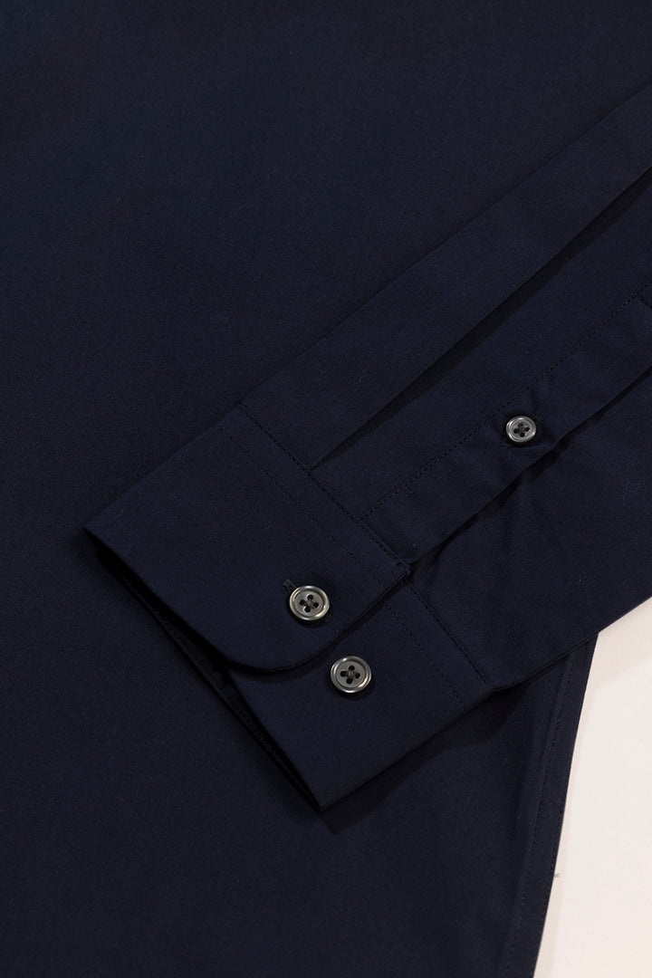 Elegant Monotone Navy Shirt