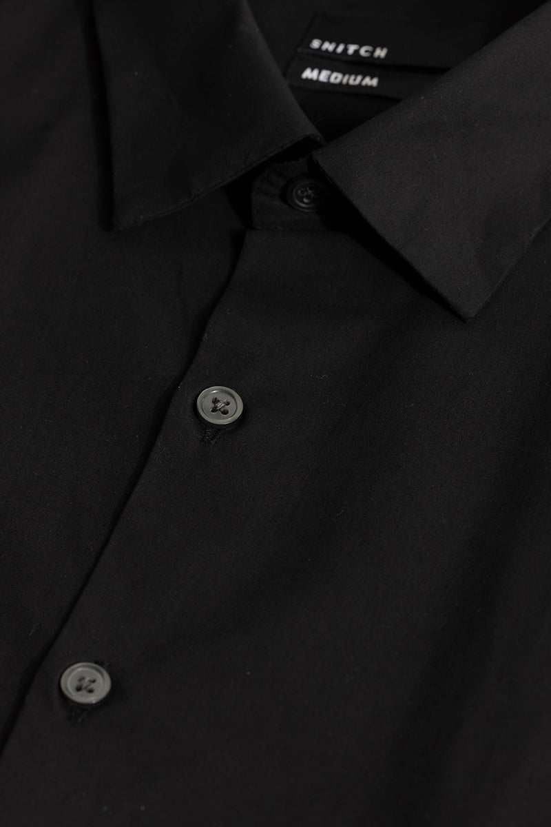 Elegant Monotone Black Shirt