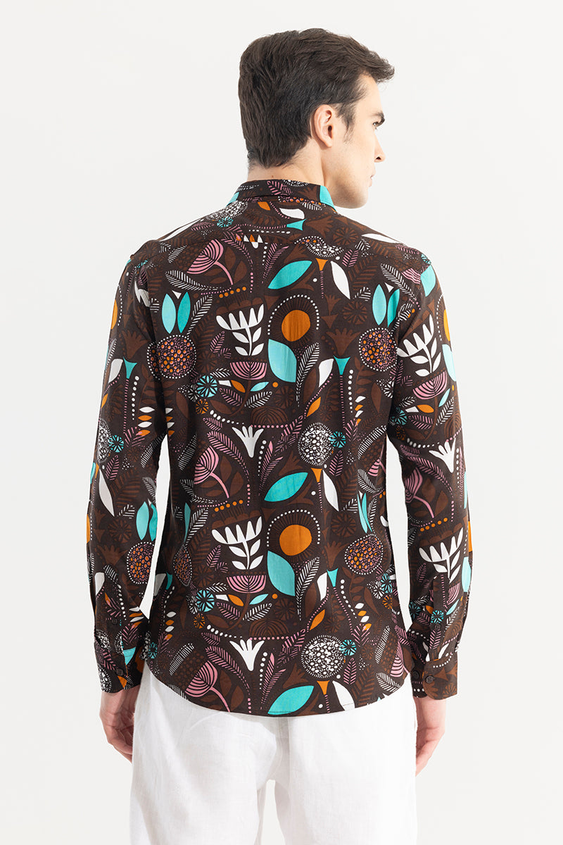 Botanical Bliss Brown Shirt