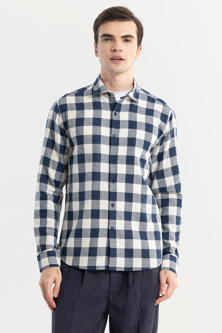 Chess Square Navy Checks Shirt