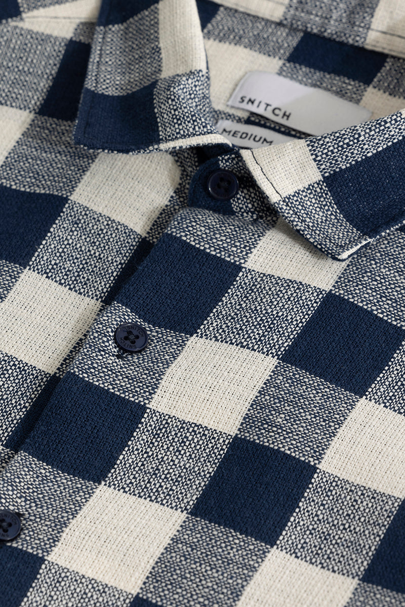 Chess Square Navy Checks Shirt