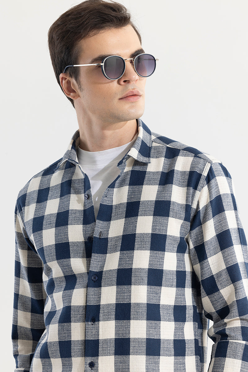 Chess Square Navy Checks Shirt