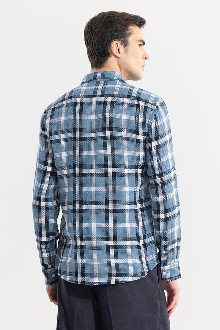 Gridline Blue Checks Shirt