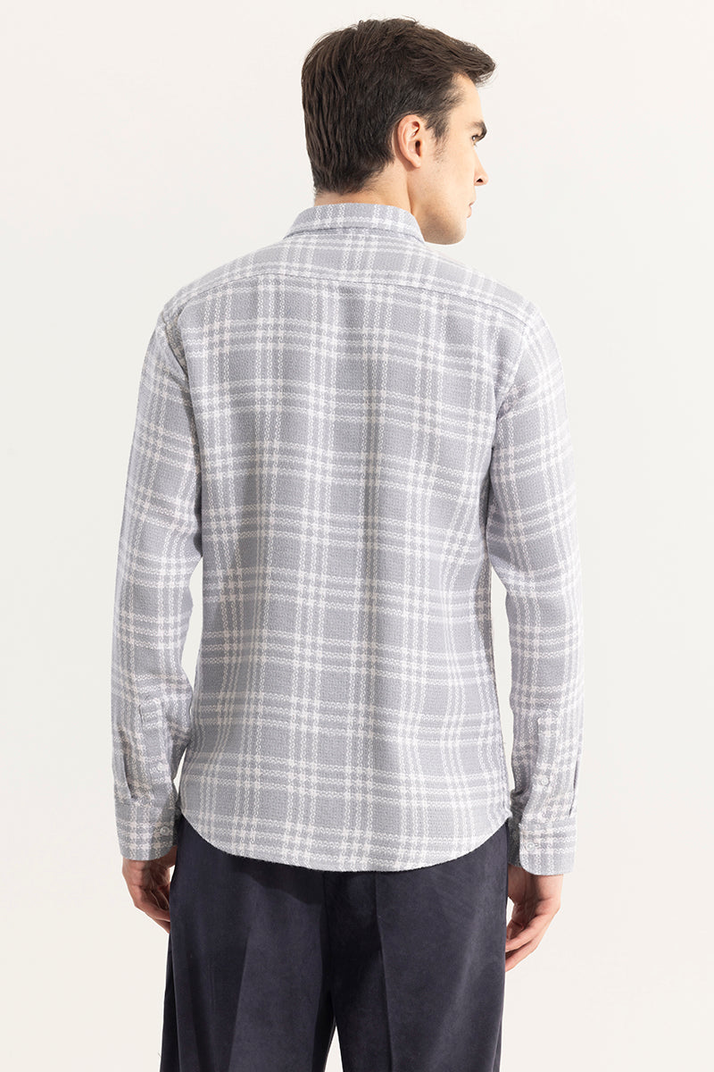 Boxed Checks Grey Shirt